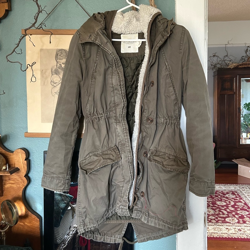 H&M Parka with removable liner